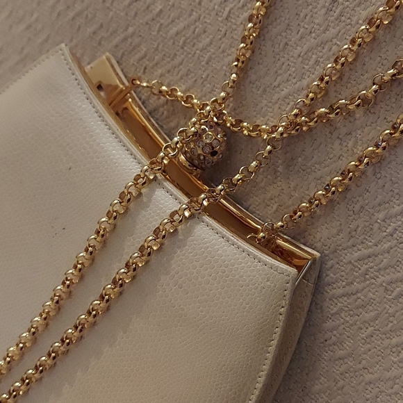 Marlene Gaines Vintage Irredesent Textured Leather Evening Bag - Picture 7 of 12